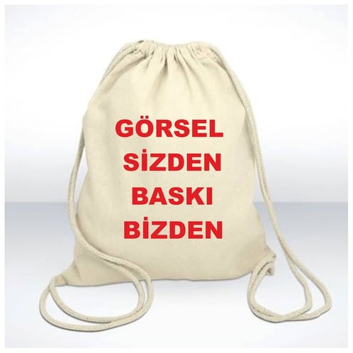 Kişiye Özel Baskılı Bez Sırt Çantası